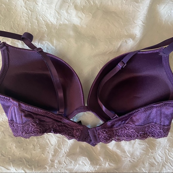 Purple Satin Fredericks Bra (crosslist on depop) - Picture 2 of 3